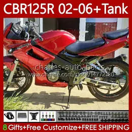 + Coperchio del serbatoio per Honda CBR-125 CBR 125 R cc 125R 2002-2006 Bodywork 124no.174 CBR-125R 125CC Metallico rosso CBR125R 02 03 04 05 06 CBR125RR 2002 2003 2004 2005 2006 carenatura OEM