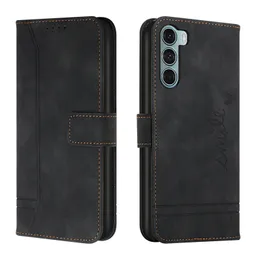 Custodie a portafoglio in pelle Skin Feel per Google Pixel 7 Pro Redmi 10C Note 11 4G Xiaomi 12 Poco M4 Pro X4 Sensazione della mano Porta slot per carta d'identità antico Flip Cover Custodia per libri da lavoro