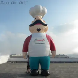 Restaurant oder Food Festival Riesiger aufblasbarer Cartoon-Koch für Werbung und Dekoration