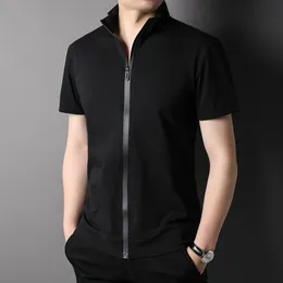 T-shirt maschile Designer di marca estiva Tops Trendy Cool Men Tshirt con cerniera a manica corta con cerniera Custi
