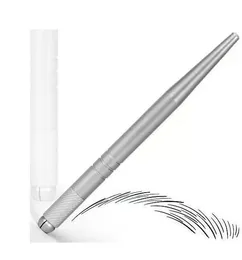 Neuer silberner Permanent-Make-up-Stift, 3D-Stickerei, Make-up-Handbuchstift, Tattoo-Augenbrauen-Microblade