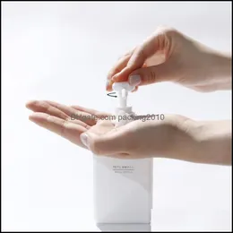 Liquid Soap Dispenser Bathroom Accessories Bath Home Garden 450Ml Plastic Bottle Square Shape Foaming Pump Bottles Foam Packing 5 Colors D