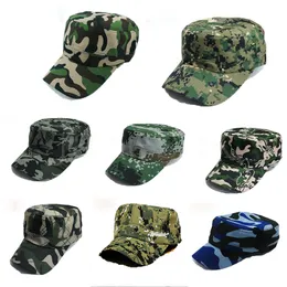 Caps esportivos ao ar livre Camuflage Hat Baseball Caps Simplicity Exército Militar Tactical CAMO CAPA CHATOS DE CAPA CONTAÇÃO DE597