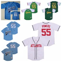 Männer Moive Baseball Eastbound and Down 55 Kenny Powers Jersey Teamfarbe Blau Grün Pullover Hip Hop Cool Base Alle Nähte HipHop Für Sportfans Top-Qualität im Angebot