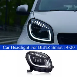 W453 Bilens dagsljus för Benz Smart LED-strålkastarmontering DRL Turn Signal High Beam Angle Eye Lamps 2014-2020