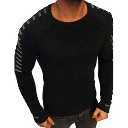 2022 Fleece Pullover Männer Casual Pullover Langarm Herbst Winter Neue Mens Solide Strick Pullover Slim Fit Mode Streetwear L220704