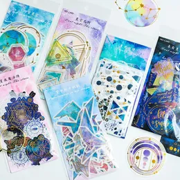 Gift Wrap 60pcs/Set Starry Sky Stars Series Stamping Sticker Fantasy Planet Geometry Paper Cranes Journal Scrapbooking Stationery SuppliesGi