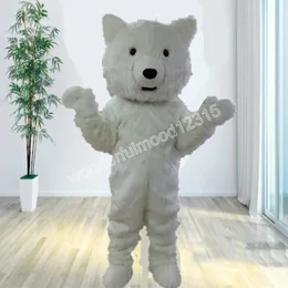 simpatici costumi della mascotte dell'orso polare Vestito unisex per adulti per feste a tema all'aperto di Halloween