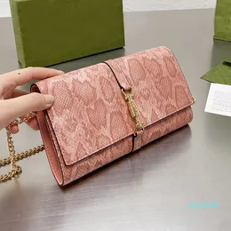 Designer Women Jackie 1961 Python Bag Luxurys Designers Väskor Italien Märke Serpentine Mini Chain Crossbody Handväskor Kvinna Läder Plånbok 2022