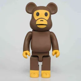 뜨거운 28cm 만화 귀여운 Bearbricklys 액션 피규어 곰 인형 PVC 모델 장식 장난감 수집 가능한 입상 아트 장식품 선물
