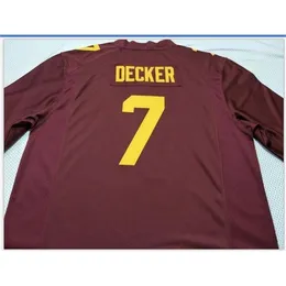 Chen37 Goodjob Erkek Genç Kadınlar Minnesota Altın Gophers #7 Eric Decker Futbol Forması Boyutu S-5XL veya özel herhangi bir isim veya numara forması