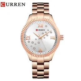 Curren New Fashion Watch Women's Quartz Wristwatch Ladies Dress Female Clock Relogio Feminino Rose Gold Reloj Mujer 201116