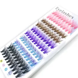 Falsche Wimpern Farbe Wimpern Wimpernverlängerung Rot Braun Blau Lila Farbige Individuelle Farbe Faux Nerz Makeup ToolsFalsch