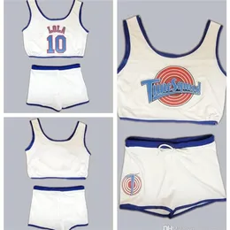 Nikivip Space Jam Tune Squad Ladies Set Girls Jersey com shorts Lola White Basketball Jersey Stitched XS S M L XL