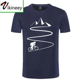Mountain Bike Heartbeat Lustiges Biker T-Shirt Übergroße Mitte Kurzarm Herren Fahrrad Radfahren T-Shirt Fashion Family Cotton 220520