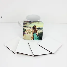 Drinkware Sublimation Blanks Round Cups Wood Coasters Table Mats Hardboard Coaster Heat Insulation Thermal Transfer Cup Pads BBB15481