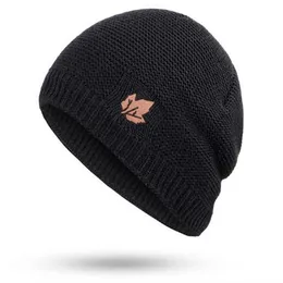 winter knit hats men's and women's outdoor warm thickening plus velvet loose winter caps Skullies brand winter ski male bone GC1333