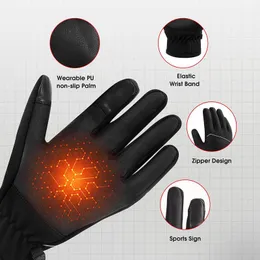 Guanti a cinque dita Touch screen da uomo Inverno impermeabile antivento Sci Freddo Donna calda Moda Sport all'aria aperta Cerniera