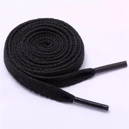 1 par Shoelace Flat Sports Shoes Laces Casual Canvas Polyester Shoelaces Candy Color White Black Green Shoelace 220713