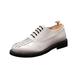 British Designer Wedding Dress Party Driving Shoes Spring Autumn Breathable Men's Vulcanize Casual Leather Sneakers Round Toe business Walking Driving Loafers