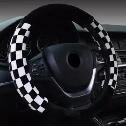 Rattet täcker universal mjuk plysch bilskydd för 37-38 cm rattstäckning bilstyling interiör accessoriessteering