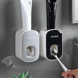 Banyo Aksesuarları Seti Otomatik Dispenser Duvar Montaj Diş Macunu Tutucu Diş Macunu Squeezer 220614