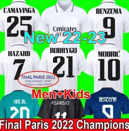 Finały Camiseta de futbol Benzema piłka nożna mbappe 22 23 koszula piłkarska Camavinga Asensio Men Kit 2022 2023 Mundurs Vini Jr Player Championship