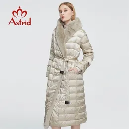 Astrid Winter Womens Coat Women Long Warm Parka Jacket с кроличным мехом капюшоном большие размеры женская одежда дизайн одежды Zr7518 201210