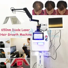 Máquina de crescimento de cabelo a laser mais recente Máquina de crescimento profissional de cabelos para o couro cabelos Mini equipamentos portáteis Uso de salão de salão