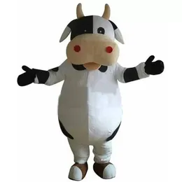 Stage Performance White Milk Cow Mascot Costume Halloween Christmas Fancy Party Cartoon Character Outfit Suit Adult Women Men Dress Carnival Unisex Adults