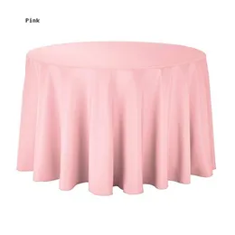 Hotel Tablecloth Solid Round Polyester Table Cloth For Christmas Wedding Party Hotel Restaurant Banquet Decor SN4732