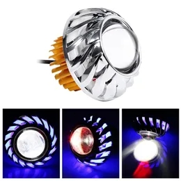 Iluminação de motocicleta de carro-styling carro farol de motocicleta levou projetor lente dual anjo diabo olho ponto motocicleta luzes