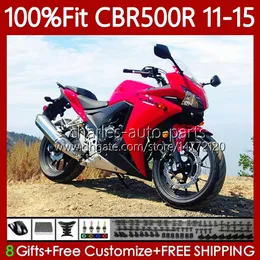 Honda CBR 500 R CC 500R RR 2011年2012 2014 2015 2015 2015 2015 2015 2015 CBR500 RR 11-15 CBR500R 11 12 13 14 15射出成形ボディワークレッドブラック