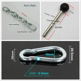 Tillbehör Motviktsbult Pin Metal Kedjor Skruvar Pumpa Keys Fitnessutrustning Joints Anaerob Practice Wire Iron Chain