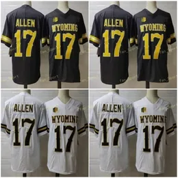 THR NCAA WYOMING COWBOYS #17 JOSH ALLEN BROWN WHITE JERSEY 커피 저렴한 대학 축구 stitcehd No Name 남성 청소년 키즈 여성 성인 S-3XL