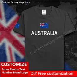 Commonwealth of Australia Cotton Tam camisa personaliza fãs de nome DIY Número da marca Fashion Hip Hop Camiseta casual solta 220616