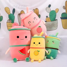 50cm New Fruit Milk Tea Plush Toy Doll Strawberry Avocado Large Throw Pillow