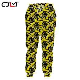 CJLM Unisex Hip Hop 3D Printed Service Oringial Yellow Skull Custom Plus Size Sweatpantss Drop 220613