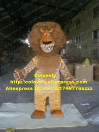 Costume da bambola mascotte Cool Brown Madagascar Lion Costume da mascotte adulto con pancia marrone scuro Big Mouth Mascotte Party Outfit Suit No.188 Free S