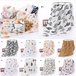 34 styles baby Etamine Swaddling 100% cotton Flower Or Animals Print Blankets Nursery Bedding Newborn Swaddle Bath Towels 120x110cm