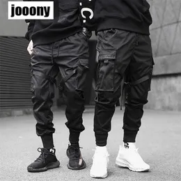 Mens Cargo Pants Joggers Hip Hop Techwear Male Japanese Streetwear Harem Jogging Trousers For Plus size 220330