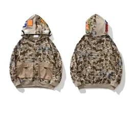 2022mens designer hoodies m￤n kvinnor stylist jacka hoodie camouflage tryck h￶gkvalitativa tr￶jor f￶r manliga 6 f￤rger