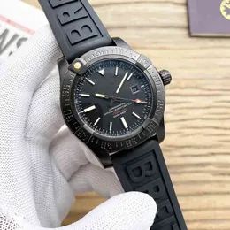 Luxusuhren für Männer Mechanik Armbanduhr Automatische mechanische Bewegung 43mm Avenger Serie Uhr Schwarze Gummi -Designer Uhr