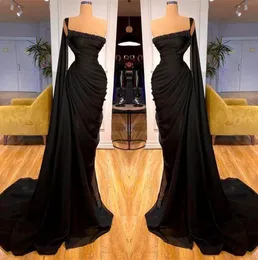 Nowa czarna szczawikowa syrenka Sukienki na bal matrycę 2022 Rzęte z koralikami szalik szal Sweat