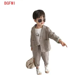 Kid Boys Spring and Autumn Suit Baby Suit Kläder Barnkläder Casual Tops + Pants 2 Piece Set Formal Wear 220507