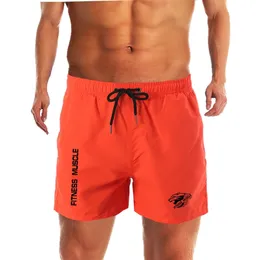 Sommaren Bermuda Seaside Men Snabbtorkning Simande korta byxor Mens Surf Beach Mesh Foder Vatten Swim Shorts 220627