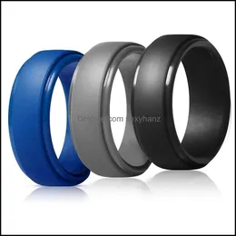 Wedding Rings Jewelry WomenMen Fashion New Curved Step Sile Outdoor Sports Ring Size 7/8/9/10/11/12/13/14 1062 Q2 Drop Delivery 2021 Ky54U