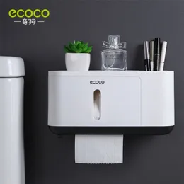 Ecoco ورقية المناشف الأنسجة مربع مربع موزع الجدار مخزن تخزين رف ورقية حامل الحمام منظم الحمام الملحقات 220727