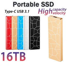 محركات الأقراص الصلبة الخارجية M.2 SSD Mobile Solid State Drive 16TB Storage Device Computer Portable USB 3.0 Disk