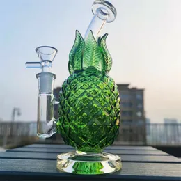 Ananas szklany bongs bongi bąbelki Hakahs Shisha Gruba szklana rura dymowa Riboł DAB z miską 14 mm